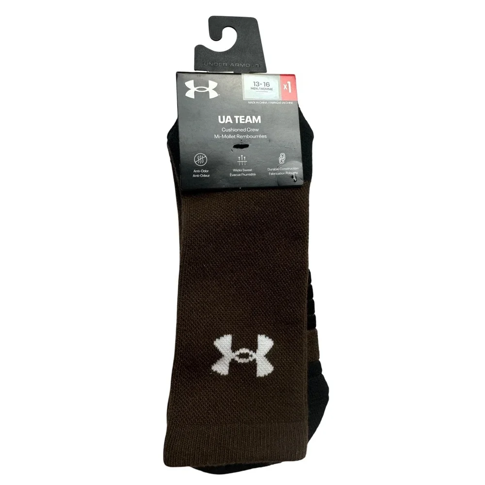 Under‎ Armour UA Team Cushioned Crew Socks Mens 13-16 Cleveland Brown